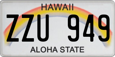 HI license plate ZZU949