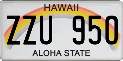 HI license plate ZZU950