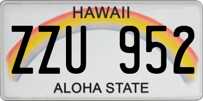 HI license plate ZZU952