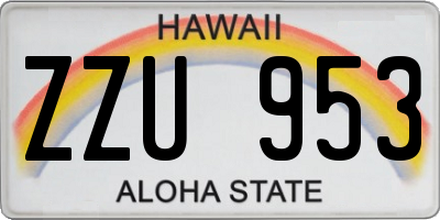 HI license plate ZZU953