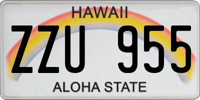 HI license plate ZZU955