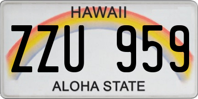 HI license plate ZZU959