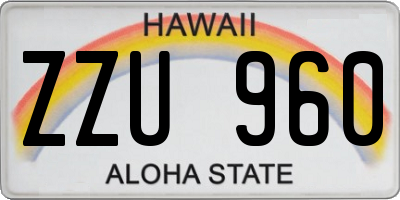 HI license plate ZZU960