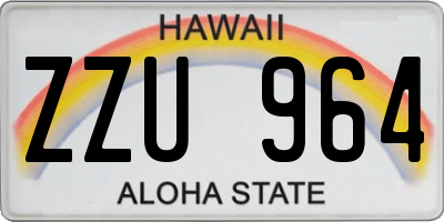 HI license plate ZZU964