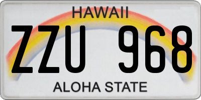 HI license plate ZZU968