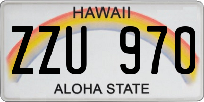 HI license plate ZZU970