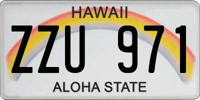 HI license plate ZZU971