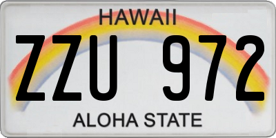 HI license plate ZZU972