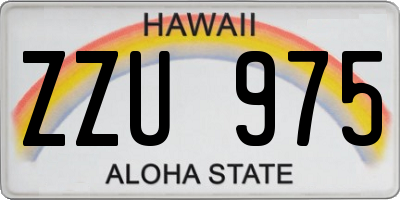 HI license plate ZZU975