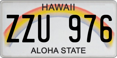 HI license plate ZZU976