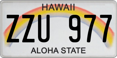 HI license plate ZZU977