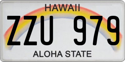 HI license plate ZZU979