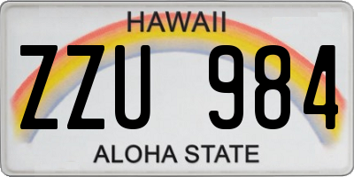 HI license plate ZZU984