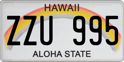 HI license plate ZZU995