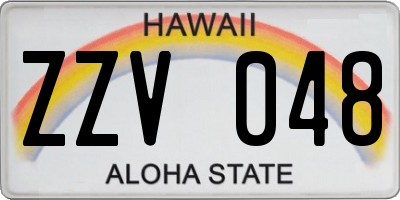 HI license plate ZZV048