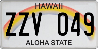 HI license plate ZZV049