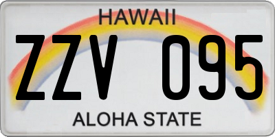 HI license plate ZZV095