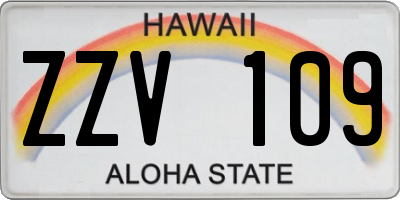 HI license plate ZZV109