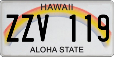 HI license plate ZZV119