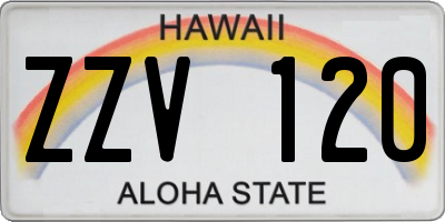 HI license plate ZZV120