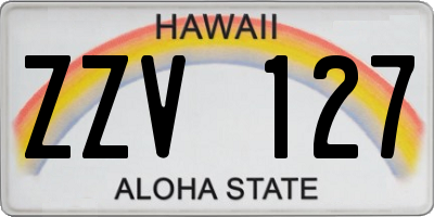 HI license plate ZZV127