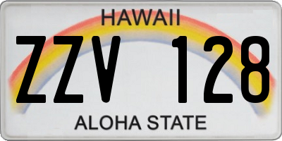 HI license plate ZZV128