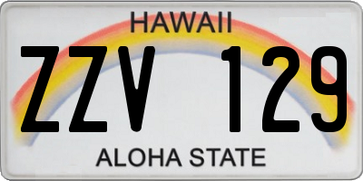 HI license plate ZZV129