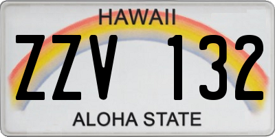 HI license plate ZZV132