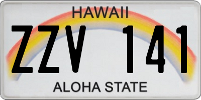 HI license plate ZZV141