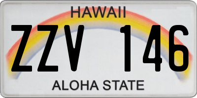 HI license plate ZZV146