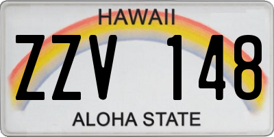 HI license plate ZZV148