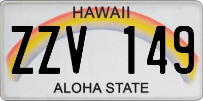 HI license plate ZZV149