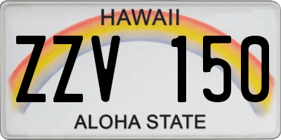 HI license plate ZZV150