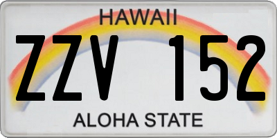 HI license plate ZZV152