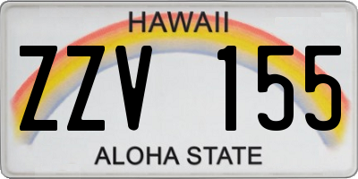 HI license plate ZZV155