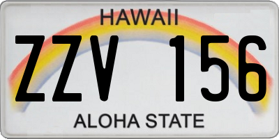 HI license plate ZZV156