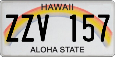 HI license plate ZZV157