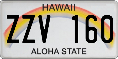 HI license plate ZZV160