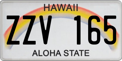 HI license plate ZZV165