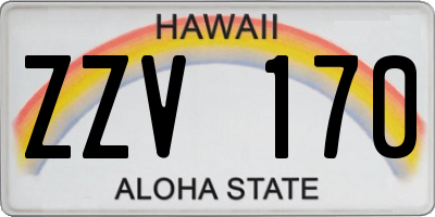 HI license plate ZZV170