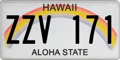 HI license plate ZZV171