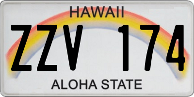 HI license plate ZZV174