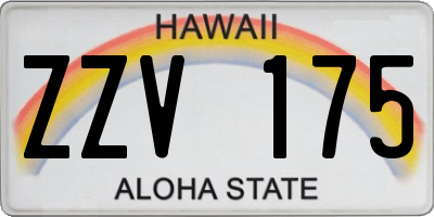 HI license plate ZZV175