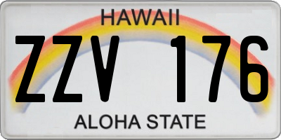 HI license plate ZZV176