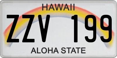 HI license plate ZZV199