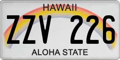 HI license plate ZZV226