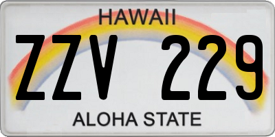 HI license plate ZZV229