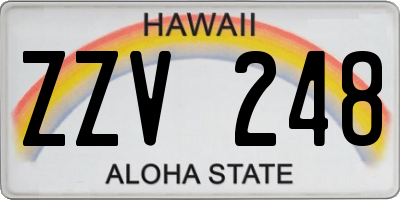 HI license plate ZZV248