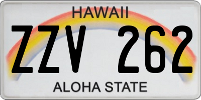 HI license plate ZZV262