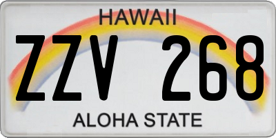 HI license plate ZZV268